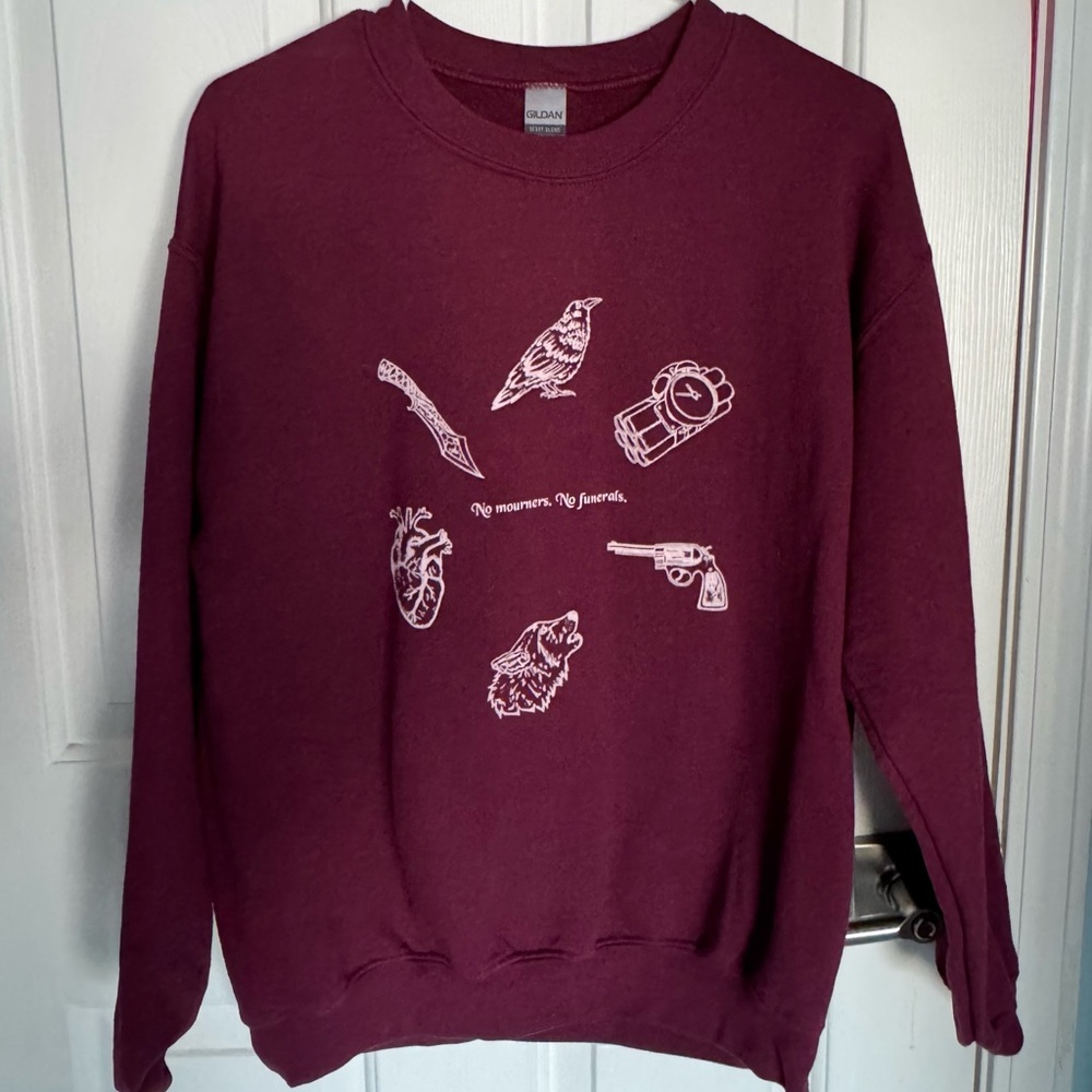 Gildan Maroon Custom ordered Six of Crows inspired Crewneck